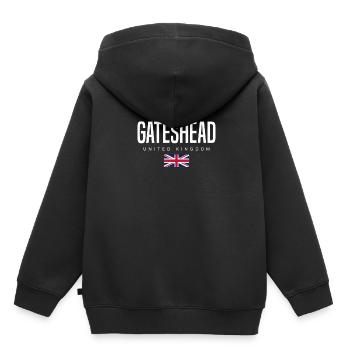 Gateshead Vereinigtes Königreich - Kinder Premium Organic Hoodie - Schwarz - Hinten - AI Model Kid Male (0cm)