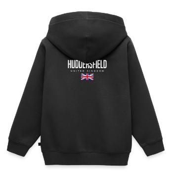 Huddersfield Vereinigtes Königreich - Kinder Premium Organic Hoodie - Schwarz - Hinten - AI Model Kid Male (0cm)