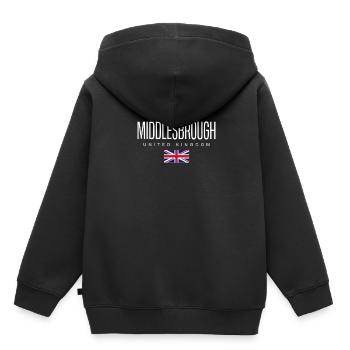 Middlesbrough Vereinigtes Königreich - Kinder Premium Organic Hoodie - Schwarz - Hinten - AI Model Kid Male (0cm)