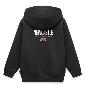 Newcastle Vereinigtes Königreich - Kinder Premium Organic Hoodie - Schwarz - Hinten - AI Model Kid Male (0cm)