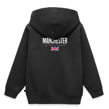 Manchester Vereinigtes Königreich - Kinder Premium Organic Hoodie - Schwarz - Hinten - AI Model Kid Male (0cm)