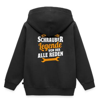Mécanicien automobile, mécatronicien, mécanicien automobile - Sweat Premium à capuche enfant bio - noir - Dos - AI Model Kid Male (0cm)
