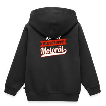 Mécanicien automobile Mécatronicien Mécanicien Mécanicien Groupe sanguin - Sweat Premium à capuche enfant bio - noir - Dos - AI Model Kid Male (0cm)