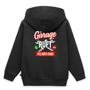 Mécanicien automobile Mécatronicien Mécanicien automobile - Sweat Premium à capuche enfant bio - noir - Dos - AI Model Kid Male (0cm)