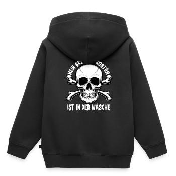 Mein Skelett Kostüm ist in der Wäsche Lustiges - Kinder Premium Organic Hoodie - Schwarz - Hinten - AI Model Kid Male (0cm)