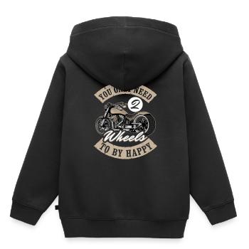 Moto Vous n’avez besoin que de deux roues - Sweat Premium à capuche enfant bio - noir - Dos - AI Model Kid Male (0cm)