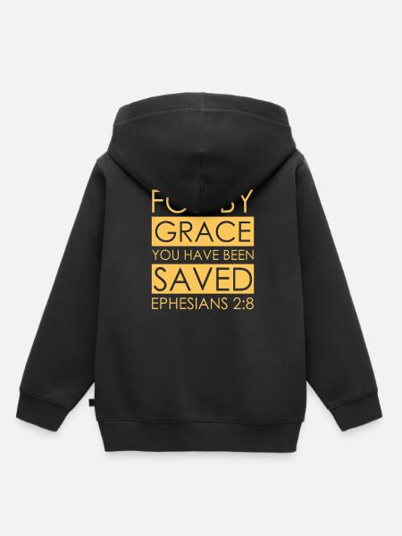 Gott Vers Bibel Geschenk - Kinder Premium Organic Hoodie - Schwarz