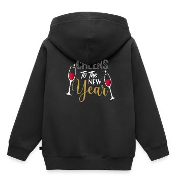 Bravo Nouvel An Nouvel An Noël - Sweat Premium à capuche enfant bio - noir - Dos - AI Model Kid Male (0cm)