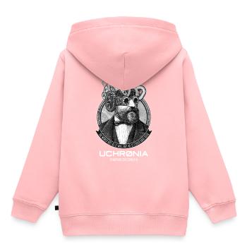 Uchronia # 04 - Steampunk Künstliche Intelligenz - Kinder Premium Organic Hoodie - Rosa - Hinten - AI Model Kid Female (0cm)