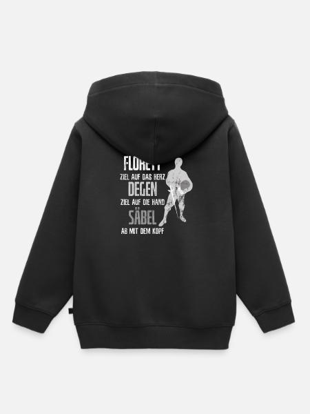 Fechten Fechten - Kinder Premium Organic Hoodie - Schwarz