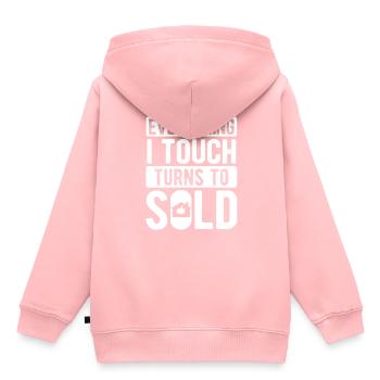 Immobilien-Händler Für Immobilien-Makler - Kinder Premium Organic Hoodie - Rosa - Hinten - AI Model Kid Female (0cm)