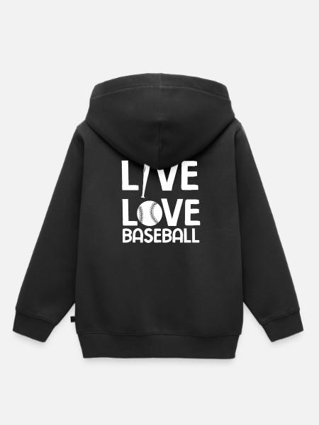 Baseball - Kinder Premium Organic Hoodie - Schwarz