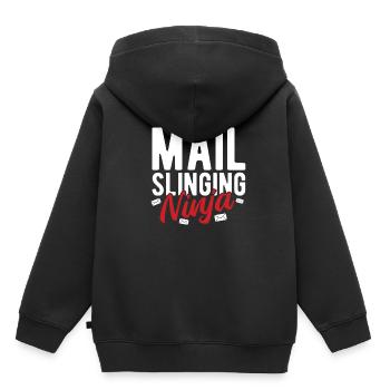 Briefträger Und Paket-Zusteller Für Postboten - Kinder Premium Organic Hoodie - Schwarz - Hinten - AI Model Kid Male (0cm)
