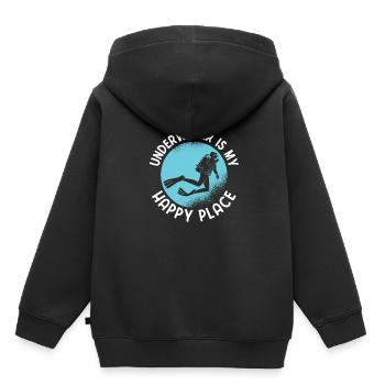 Apnoetaucher Freitaucher Taucher - Kinder Premium Organic Hoodie - Schwarz - Hinten - AI Model Kid Male (0cm)