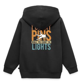 Grappling Martial Arts Wrestling - Kinder Premium Organic Hoodie - Schwarz - Hinten - AI Model Kid Male (0cm)