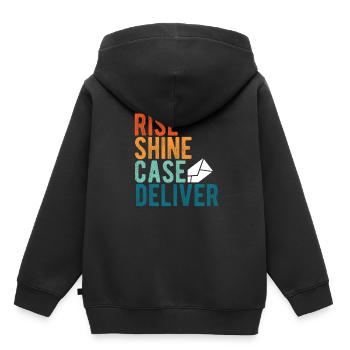 Briefträger Und Paket-Zusteller Für Postboten - Kinder Premium Organic Hoodie - Schwarz - Hinten - AI Model Kid Male (0cm)