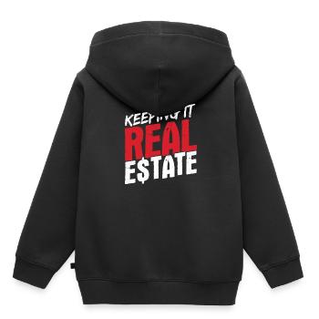 Immobilien-Händler Für Immobilien-Makler - Kinder Premium Organic Hoodie - Schwarz - Hinten - AI Model Kid Male (0cm)