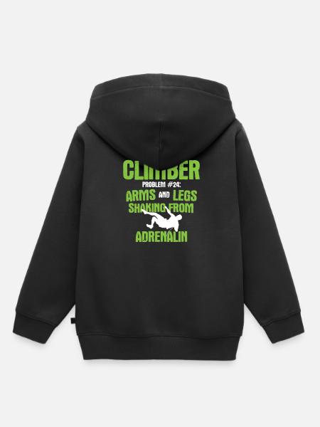 Klettern Bouldern - Kinder Premium Organic Hoodie - Schwarz