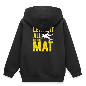 Grappling Martial Arts Wrestling - Kinder Premium Organic Hoodie - Schwarz - Hinten - AI Model Kid Male (0cm)