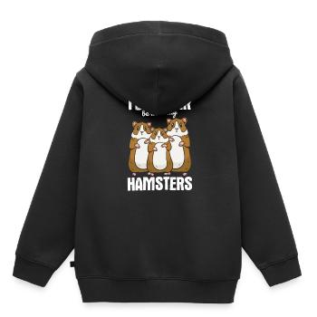 Nagetier Hamster - Kinder Premium Organic Hoodie - Schwarz - Hinten - AI Model Kid Male (0cm)