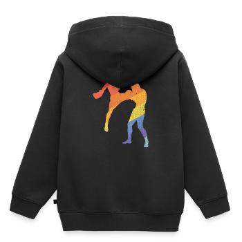 Kickboxing - Kinder Premium Organic Hoodie - Schwarz - Hinten - AI Model Kid Male (0cm)
