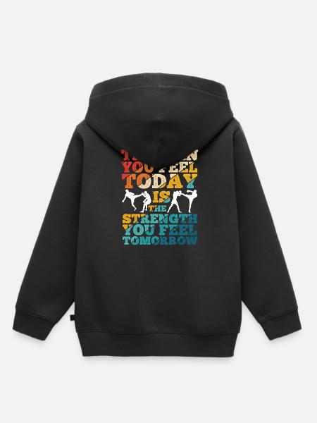 Kickboxing - Kinder Premium Organic Hoodie - Schwarz