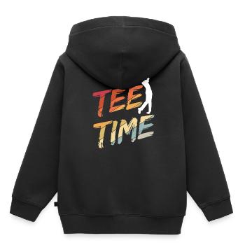 Golfplatz zum Golfen Golf - Kinder Premium Organic Hoodie - Schwarz - Hinten - AI Model Kid Male (0cm)