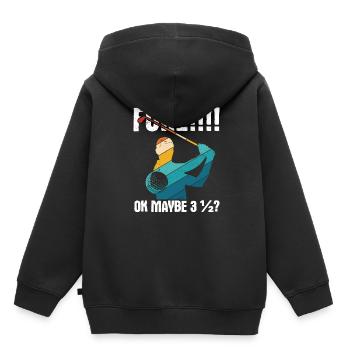 Golfplatz zum Golfen Golf - Kinder Premium Organic Hoodie - Schwarz - Hinten - AI Model Kid Male (0cm)