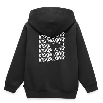 Kickboxing - Kinder Premium Organic Hoodie - Schwarz - Hinten - AI Model Kid Male (0cm)