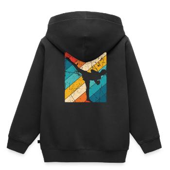 Kickboxing - Kinder Premium Organic Hoodie - Schwarz - Hinten - AI Model Kid Male (0cm)