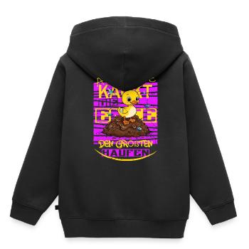 Caca de canard ! - Sweat Premium à capuche enfant bio - noir - Dos - AI Model Kid Male (0cm)