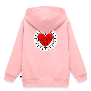 Ich liebe dich - Kids Premium Organic Hoodie - rose - Back - AI Model Kid Female (0cm)