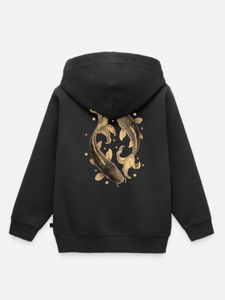 Koi Karpfen - Kinder Premium Organic Hoodie - Schwarz