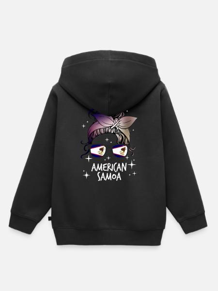 Amerikanisch-Samoa - Kinder Premium Organic Hoodie - Schwarz
