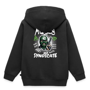 Gangster Syndikat - Kinder Premium Organic Hoodie - Schwarz - Hinten - AI Model Kid Male (0cm)