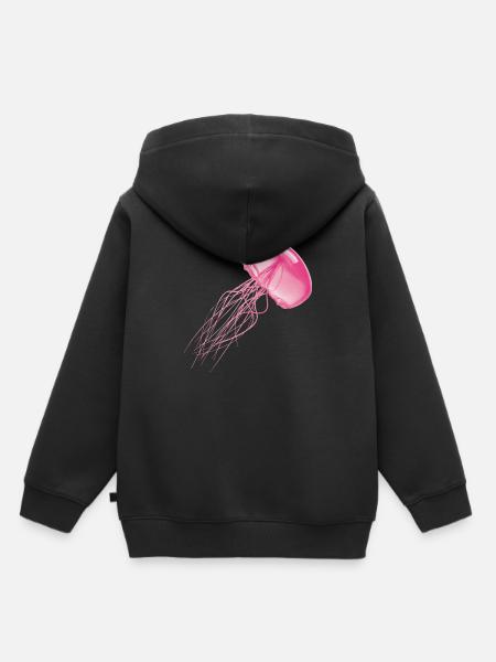 Qualle - Kinder Premium Organic Hoodie - Schwarz
