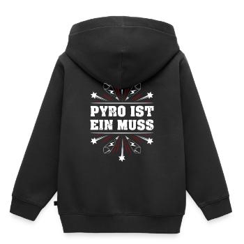 Pyro ist ein muss - Kinder Premium Organic Hoodie - Schwarz - Hinten - AI Model Kid Male (0cm)