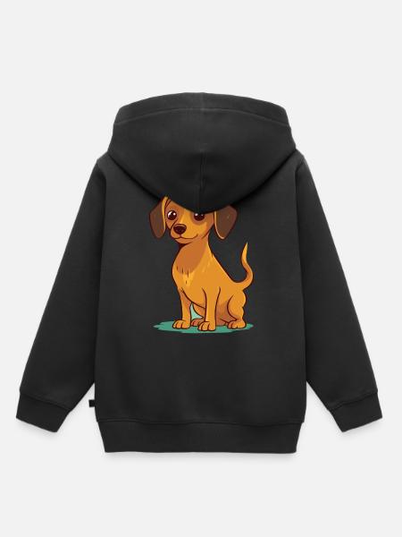 Niedliches Hundedesign für Hundebesitzer - Kinder Premium Organic Hoodie - Schwarz