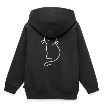 Chaton chaton chaton cadeau d’anniversaire - Sweat Premium à capuche enfant bio - noir - Dos - AI Model Kid Male (0cm)