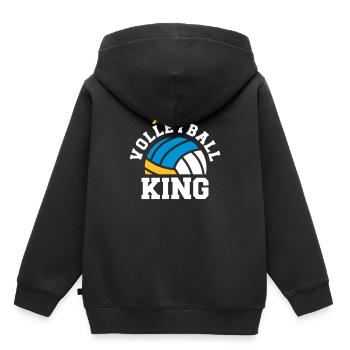 Beachvolleyball - Kinder Premium Organic Hoodie - Schwarz - Hinten - AI Model Kid Male (0cm)