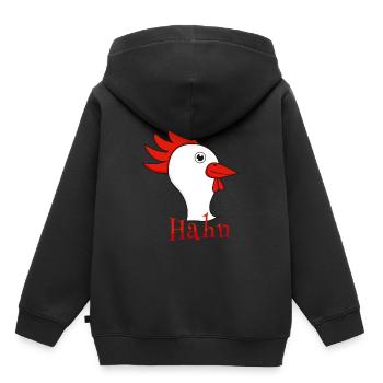 Chemise partenaire Coq - Sweat Premium à capuche enfant bio - noir - Dos - AI Model Kid Male (0cm)