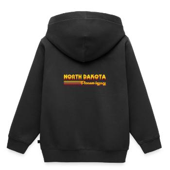 design cool des États du Dakota du Nord aux États-Unis - Sweat Premium à capuche enfant bio - noir - Dos - AI Model Kid Male (0cm)