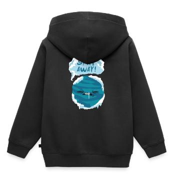 Sprüche Geschenk Planet Kälte Winter Kind Weltall - Kinder Premium Organic Hoodie - Schwarz - Hinten - AI Model Kid Male (0cm)
