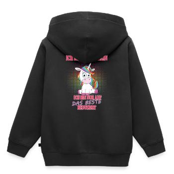 Ich bin nicht klein - Kinder Premium Organic Hoodie - Schwarz - Hinten - AI Model Kid Male (0cm)