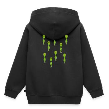 Aliens - Kinder Premium Organic Hoodie - Schwarz - Hinten - AI Model Kid Male (0cm)