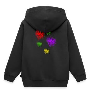 feu d'artifice - Sweat Premium à capuche enfant bio - noir - Dos - AI Model Kid Male (0cm)
