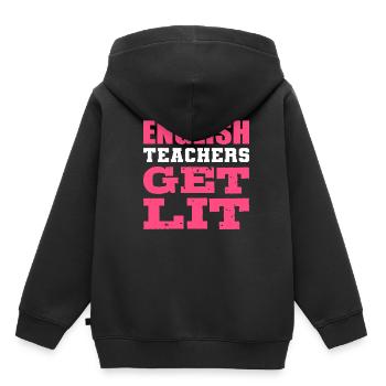 L’enseignant est illuminé ESL -Teacher Poison - Sweat Premium à capuche enfant bio - noir - Dos - AI Model Kid Male (0cm)
