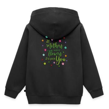 Mama Mutter - If mothers were flowers Id pick you - Kids Premium Organic Hoodie - black - Back - AI Model Kid Male (0cm)