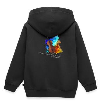 cello - Kinder Premium Organic Hoodie - Schwarz - Hinten - AI Model Kid Male (0cm)
