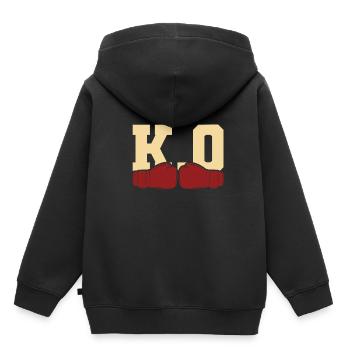 Boxing - Kids Premium Organic Hoodie - black - Back - AI Model Kid Male (0cm)